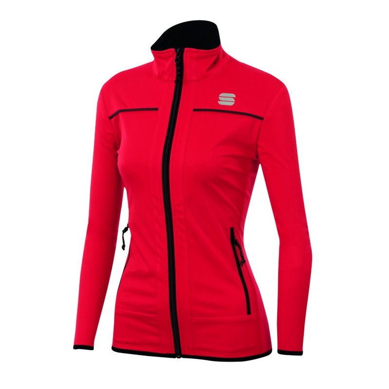 женская куртка Sportful Engadin Wind Jacket W красная